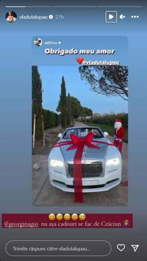 Mașina primită de Cristiano Ronaldo de sărbători a stârnit discuții între Vlăduța Lupău și Adi Rus: „Nu așa cadouri se fac de Crăciun”