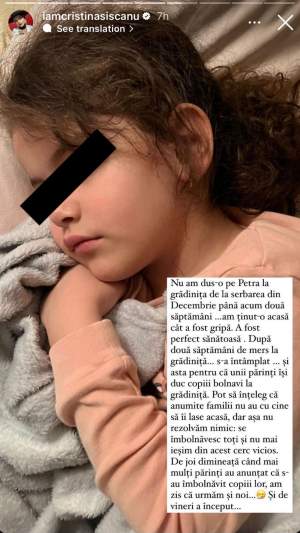 Fiica Cristinei Șișcanu se confruntă probleme de sănătate. Vedeta trece prin momente grele: „Este prima oară când...” / FOTO