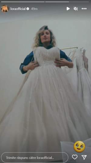 Lora s-a filmat cu rochia de mireasă. Apariția vine la scurt timp după ce a dat de înțeles că ea și Ionuț Ghenu se pregătesc pentru nuntă / VIDEO