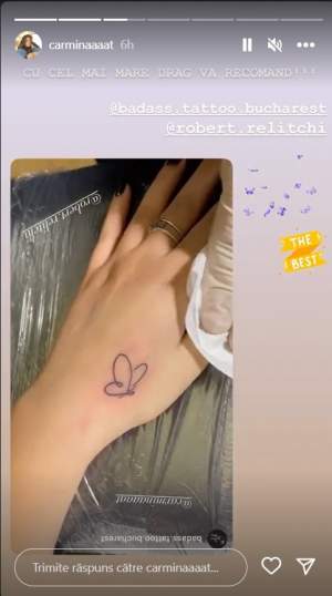 Fiica lui Liviu Vârciu s-a tatuat. Ce tatuaj și-a făcut Carmina și în ce zonă a corpului: “Îmi doream foarte mult” / FOTO