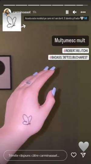 Fiica lui Liviu Vârciu s-a tatuat. Ce tatuaj și-a făcut Carmina și în ce zonă a corpului: “Îmi doream foarte mult” / FOTO