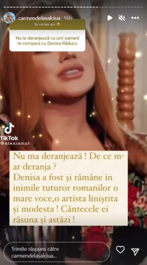 Carmen de la Sălciua, comparată cu regretata Denisa Răducu. Ce părere are artista: „O mare voce”