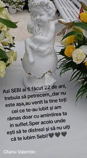 Clipe sfâșietoare pentru familia lui Sebi Olariu, băiatul omorât de Vlad Pascu în 2 Mai. Tânărul și-ar fi sărbătorit ziua de naștere: ”Să nu uiți că te iubim” / FOTO