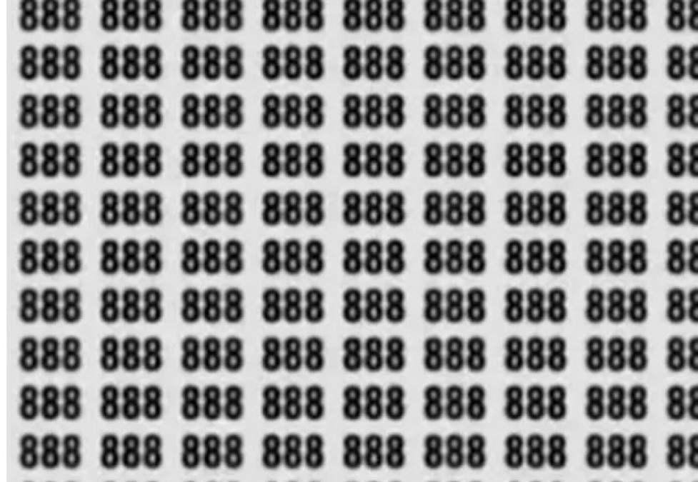 Test de atenţie. Găseşte numărul 808 printre 888 în 7 secunde