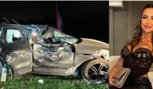 Accident teribil. Cristina, influenceriţa de 41 de ani, a murit pe loc după ce a intrat cu Porsche-ul într-un stâlp