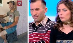 Cum a ajuns să arate Viorel Stegaru. Muncește ca salahor, se ocupă de copii și pare foarte bine. El a fost filmat la barul din sat, unde consuma un suc / VIDEO