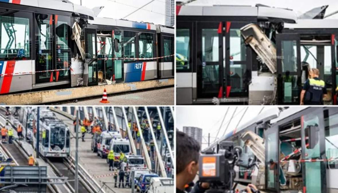 ALERTĂ! Accident feroviar șocant, două tramvaie s-au ciocnit violent. S-au făcut acordeon! Sunt 15 victime / VIDEO