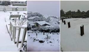 Ninge ca-n povești, la început de august! Oamenii schiază pe străzi