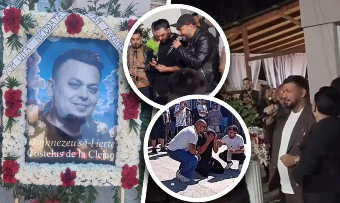 Costeluș de la Clejani, priveghi fastuos cu alai și lăutari. Narcis de la Bărbulești și Costel Biju au făcut dedicații pe bandă rulantă pentru familia &icirc;ndoliată! VIDEO