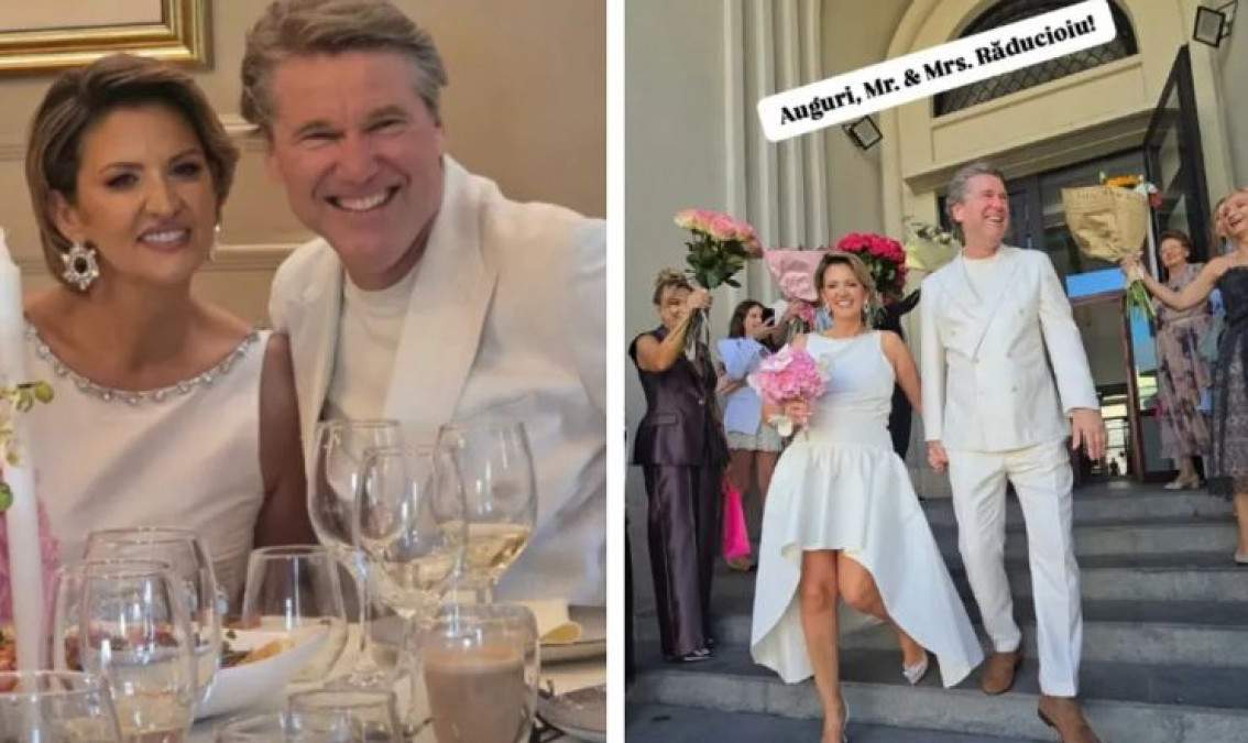 Nuntă surpriză &icirc;n fotbal. Florin Răducioiu s-a căsătorit a doua oară. El și Andreea se despărțiseră anul trecut. Ținutele impecabile purtate &icirc;n ziua cea mare / GALERIE FOTO