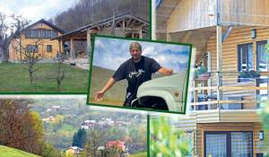 Cum arată casa de la Breaza a lui Cheloo. A renunțat la apartamentul din București și s-a mutat aici. Vila e din lemn, cu o curte imensă, iar peisajul din apropiere îți taie respirația / GALERIE FOTO