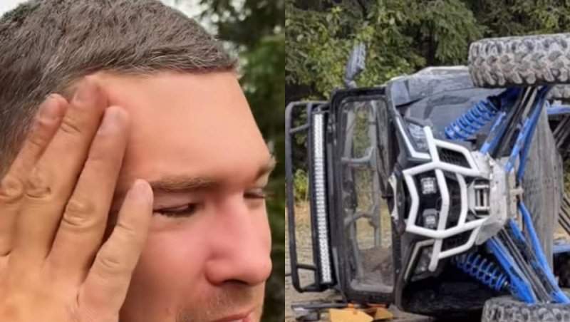 Călin Donca de la Survivor s-a răsturnat cu vehiculul de teren: "M-am lovit la cap..."  