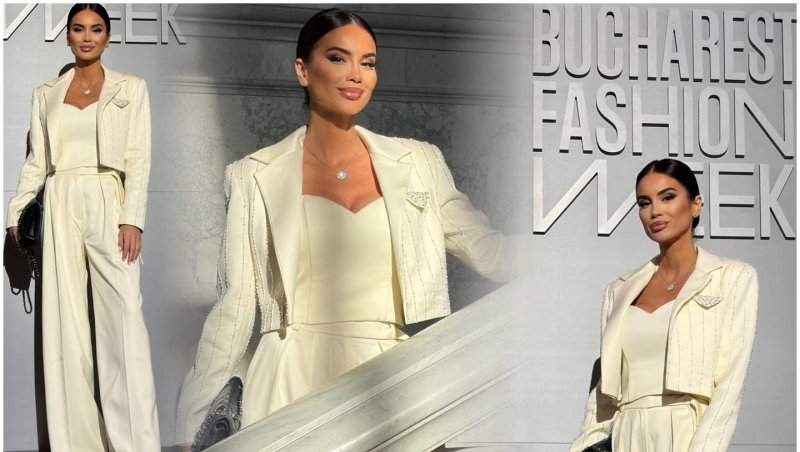 Geanina Ilieș, apariție incendiară, la Bucharest Fashion Week! Prezentatoarea Știrilor Antena Stars a făcut senzație | GALERIE FOTO