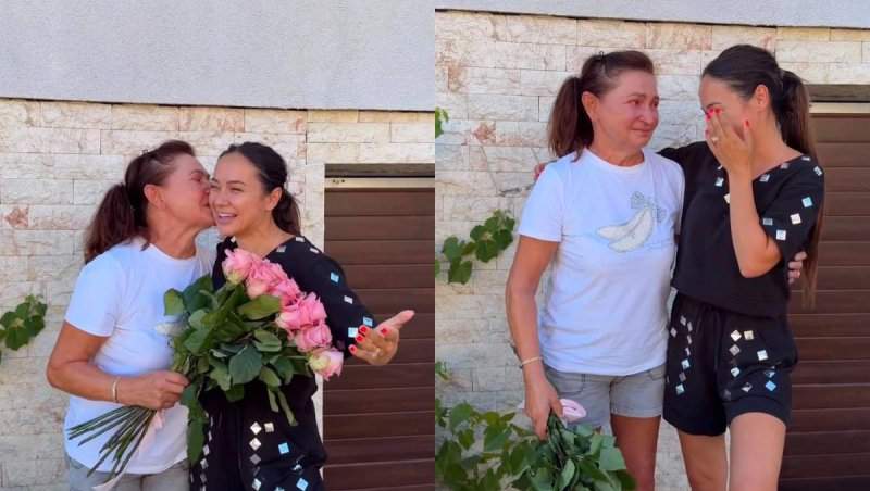 Vlăduța Lupău și-a surprins mama de ziua ei. Cum a reacționat femeia