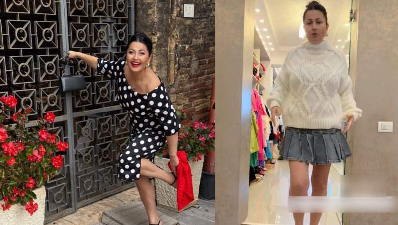 Gabriela Cristea își etalează picioarele de model! Prezentatoarea TV s-a postat în fustiță scurtă
