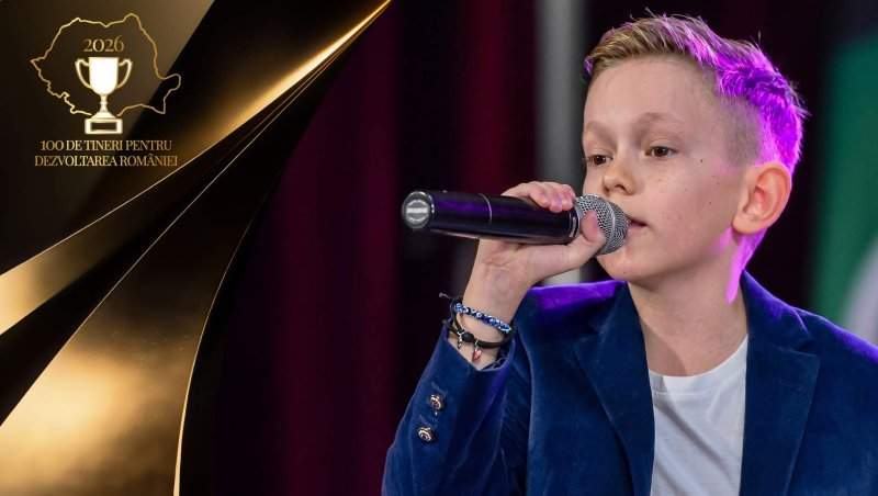 David Crăciun, cel mai tânăr solist din „Hollywood in Songs”, în campania „100 de tineri pentru dezvoltarea României”