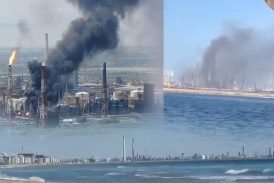 Explozie la Rafinăria Petromidia din Năvodari. Autoritățile au activat Planul Roșu de Intervenție / VIDEO