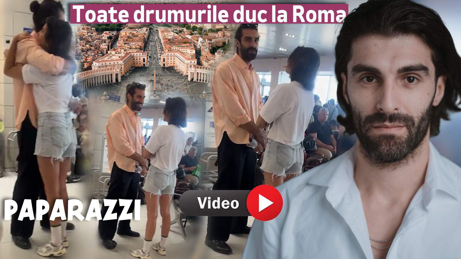 Actorul Daniel Nuță, surprins în tandrețuri cu o altă femeie, nu cu iubita cu care era de 4 ani! Au plecat la Roma! Imagini incendiare din aeroport | VIDEO