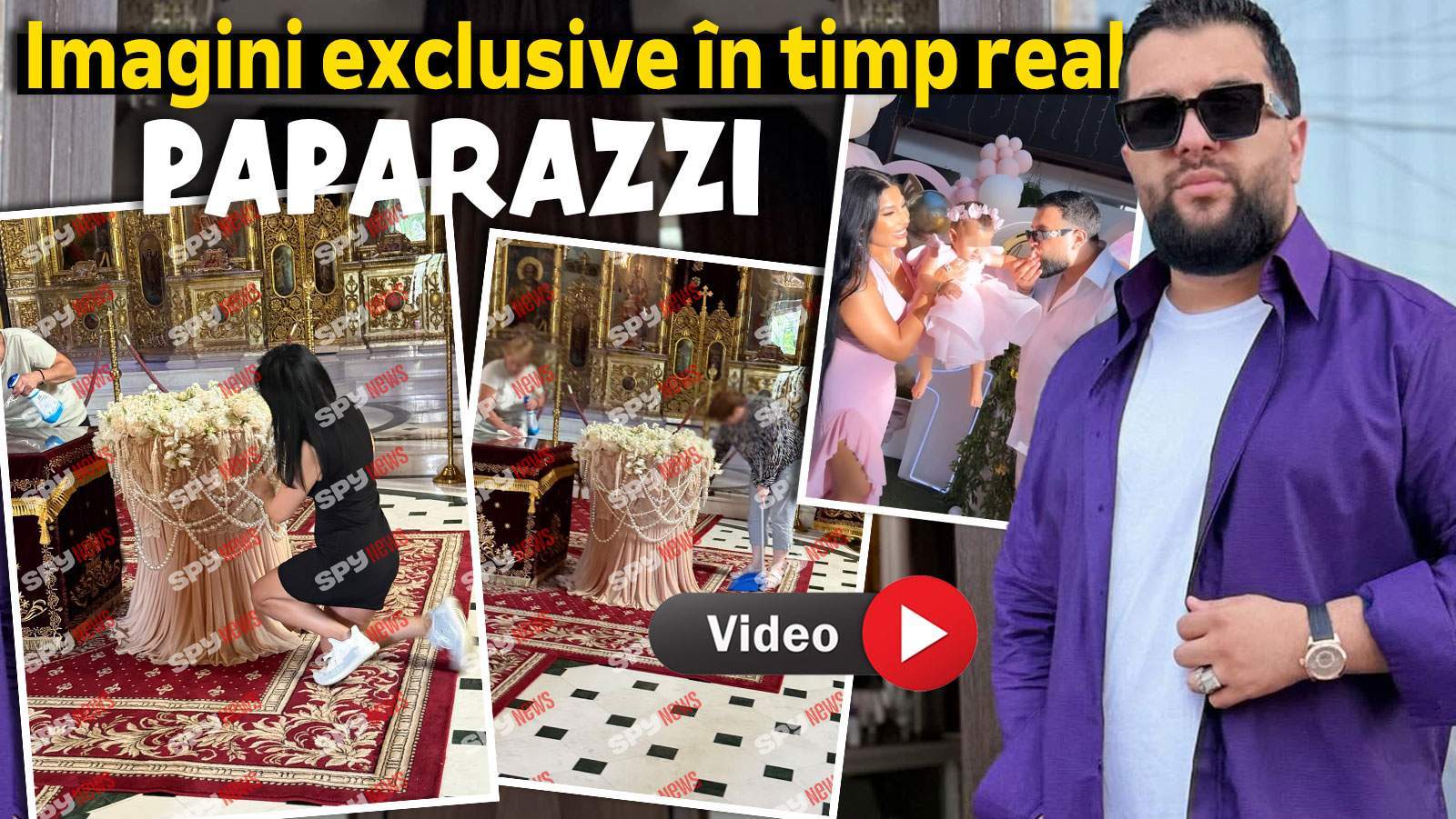 Tzancă Uraganu și Alina Marymar își botează fiica! Imagini exclusive de la cel mai opulent eveniment