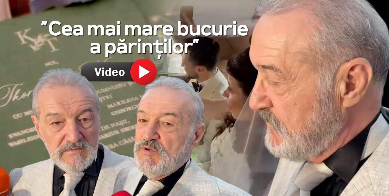 Gigi Becali, alături de Kira Hagi și Thomas Ferfelis, la nunta lor! Ce le-a transmis mirilor. De ce nu va dansa la petrecere: ”Inima e nebună” | VIDEO
