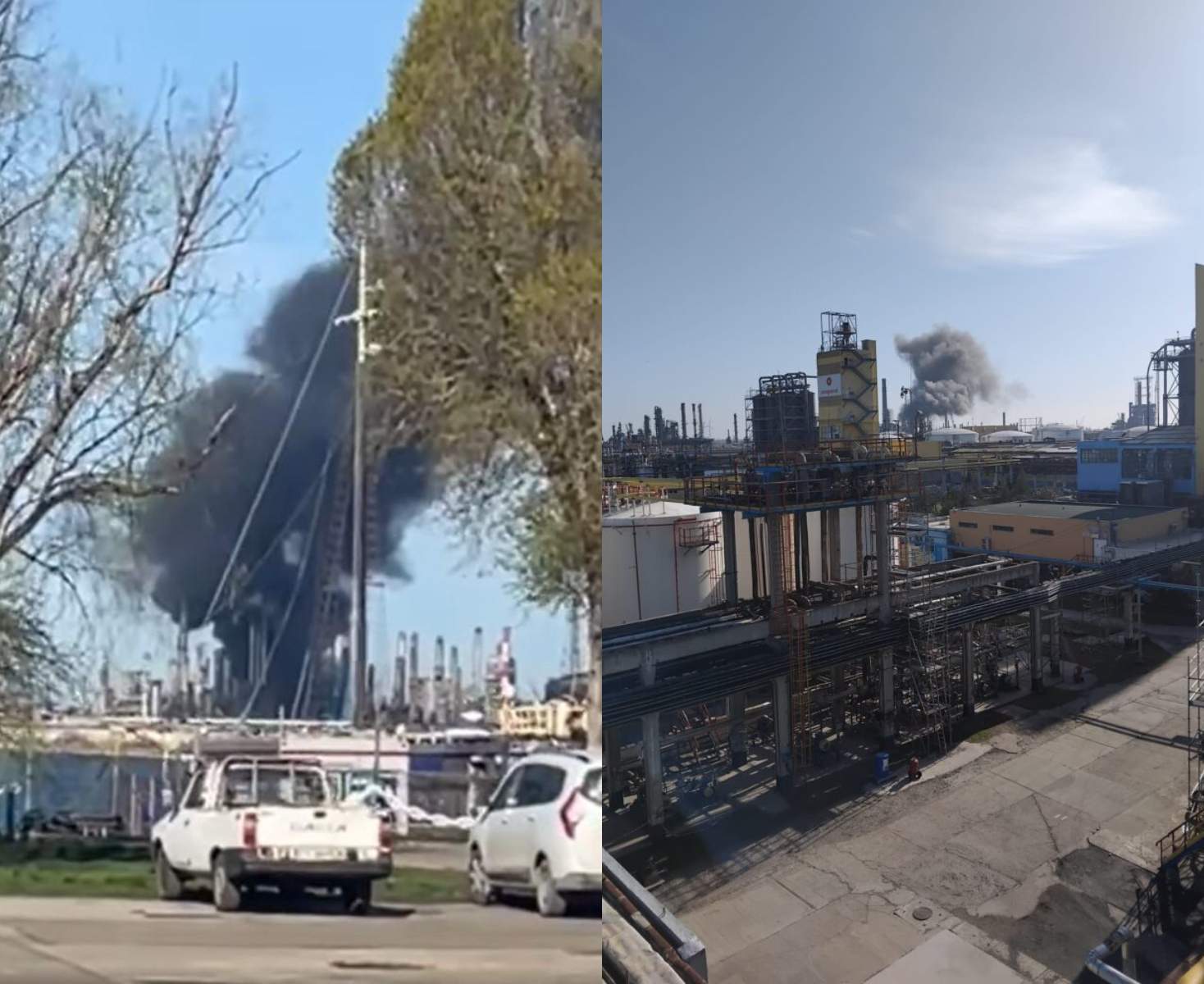 Explozie la Rafinăria Petromidia din Năvodari. Autoritățile au activat Planul Roșu de Intervenție / VIDEO
