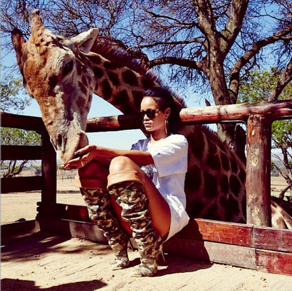 Rihanna, îmblânzitoarea animalelor sălbatice!!! Galerie foto incendiară