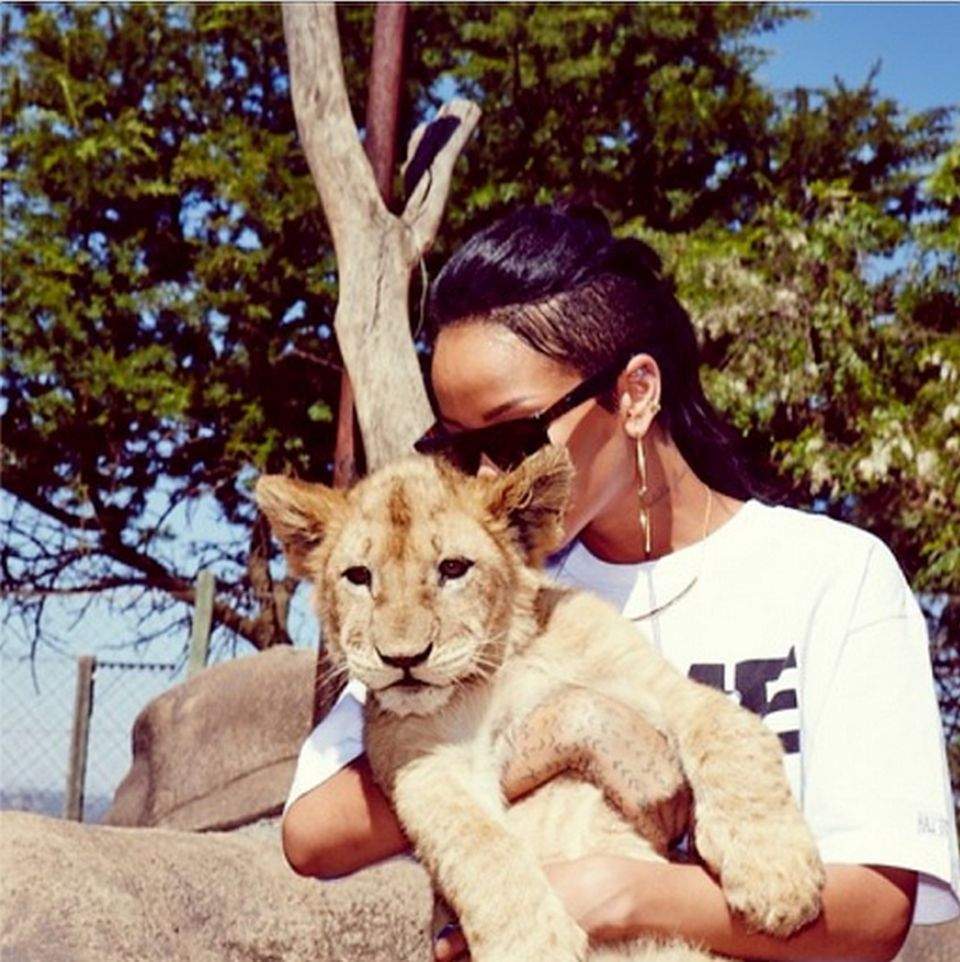 Rihanna, îmblânzitoarea animalelor sălbatice!!! Galerie foto incendiară