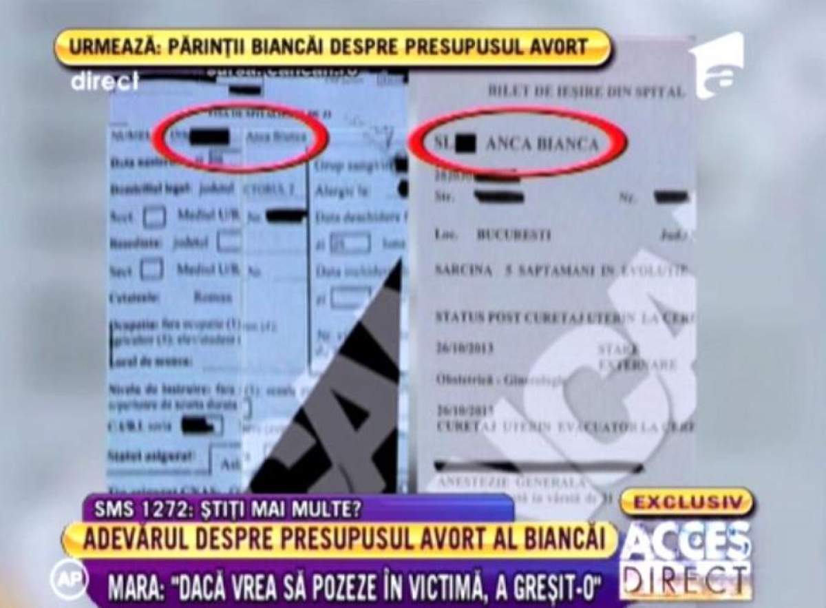 Există o listă întreagă de elemente care demonstrează că avortul Biancăi e o făcătură!