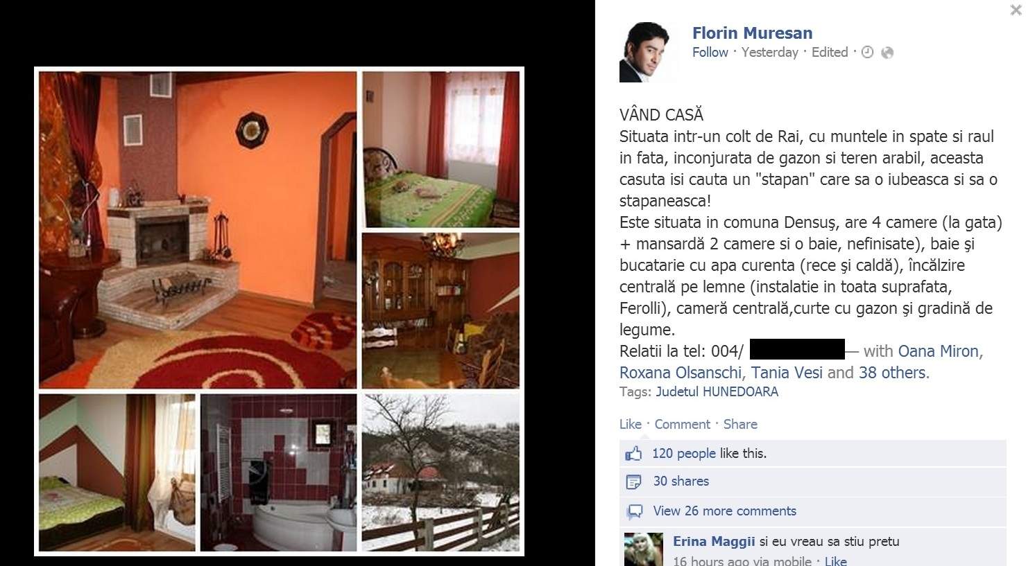 Criza dăuneză grav proprietăţii! Fratele lui Ovidiu Komornyik îşi vinde casa
