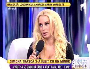 Simona Traşcă s-a iubit cu un minor! Blondei i s-a făcut rău în direct! / VIDEO