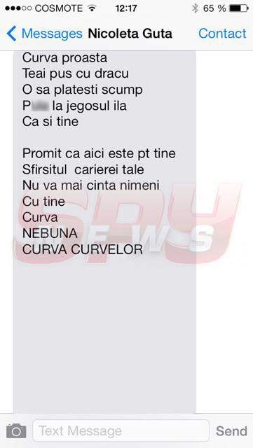 Mesaj absolut ordinar de la Nicolae Guţă către fiica lui, Nicoleta: o face curvă nebună şi o ameninţă grav