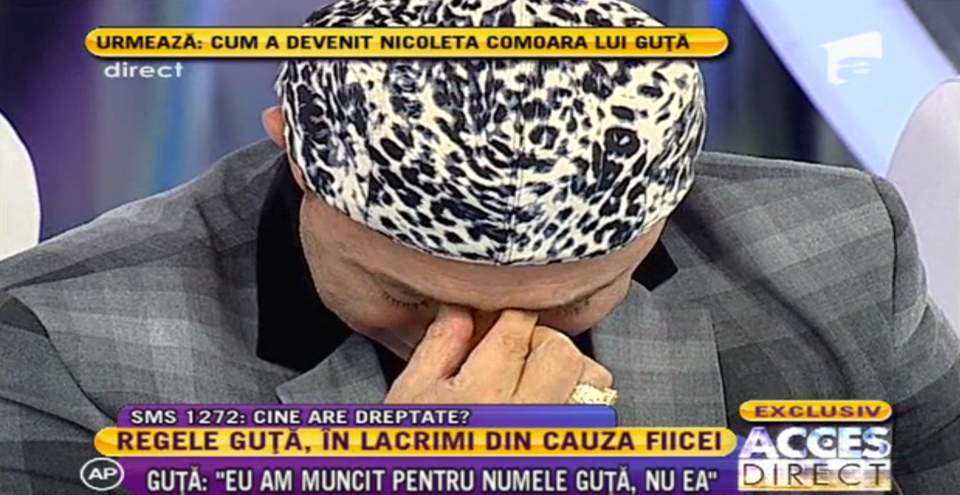 Guţă a plâns în hohote în direct din cauza fiicei: "Îşi trăieşte nebunia ei sexuală, e de neînţeles"