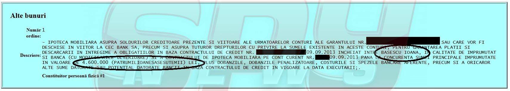 Credit de un milion de euro pentru fata preşedintelui! Ioana Băsescu a devenit moşieră cu bani de la stat