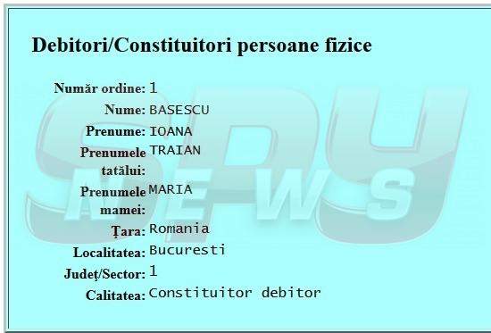 Cât plăteşte Ioana Băsescu pentru împrumutul de un milion de euro!