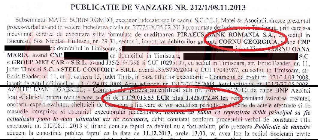 Afaceristul Georgică Cornu a umilit băncile care îl execută pentru datorii de milioane de euro!