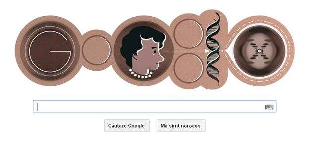 Google o sărbătoreşte pe cercetătoarea Rosalind Franklin printr-un logo special / Video