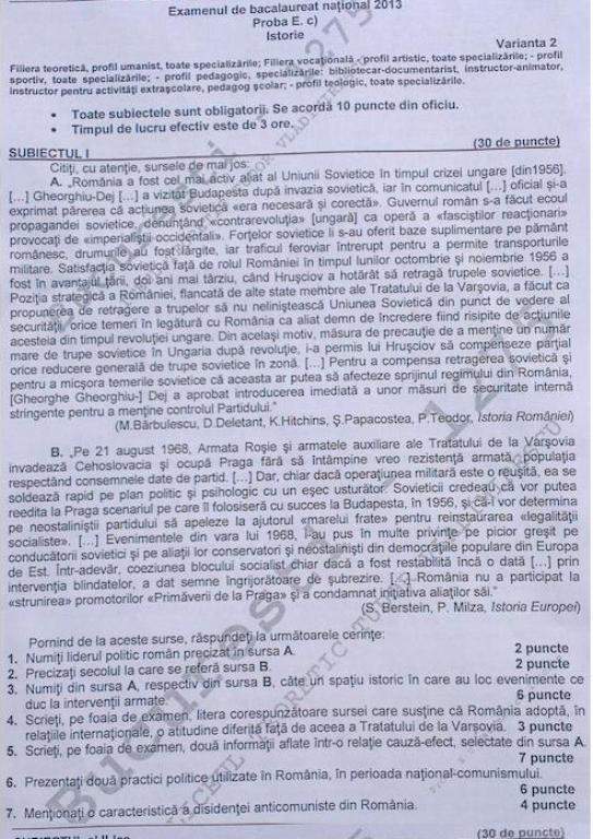 Crezi că poţi să rezolvi asta? Vezi aici ce subiecte s-au dat astăzi la BAC la matematică şi istorie!