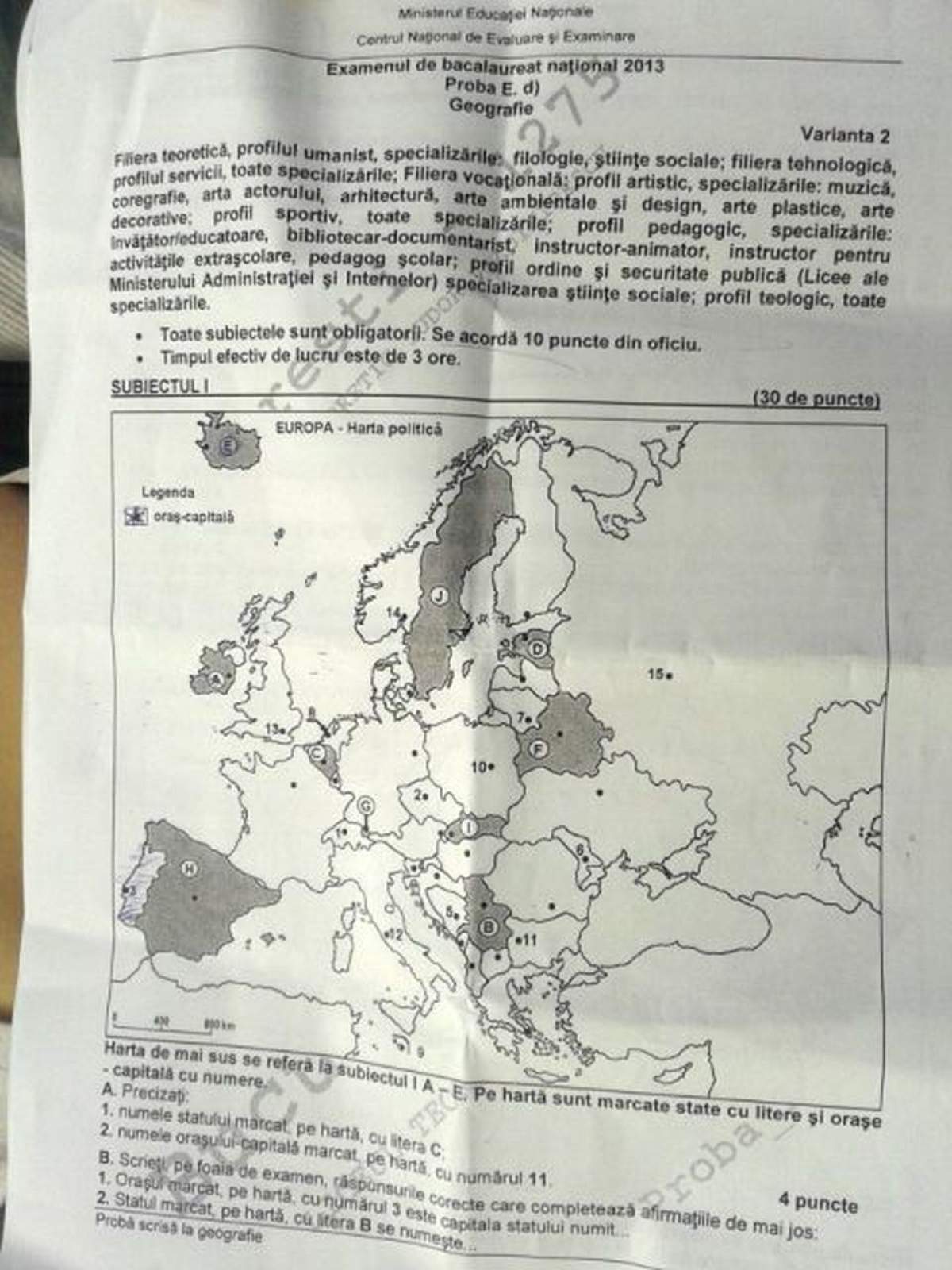 Astăzi se încheie coşmarul Bacalaureatului. Vezi aici ce subiecte au fost la proba la alegere