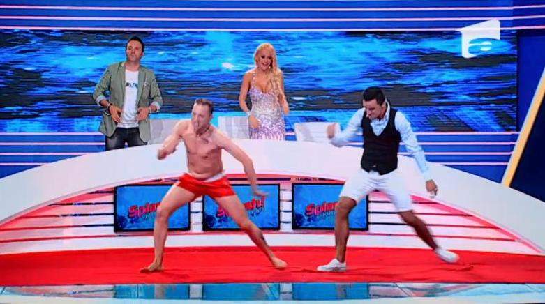 Cătălin Preda, juratul de la "Splash! Vedete la Apă" se întrece în mişcări de dans cu Piticu! Vezi care a fost mai bun! / VIDEO