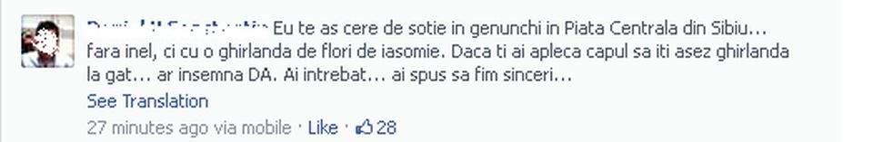 ŞOC!!! Mihaela Rădulescu a fost cerută de soţie în cel mai frumos mod posibil. Bărbatul nu e Dani Oţil!