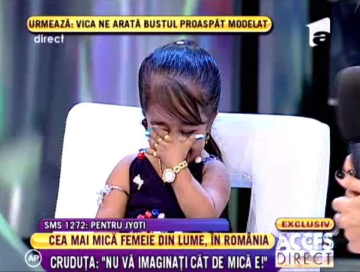 Jyoti Amge a izbucnit în lacrimi în direct! Vezi care a fost motivul