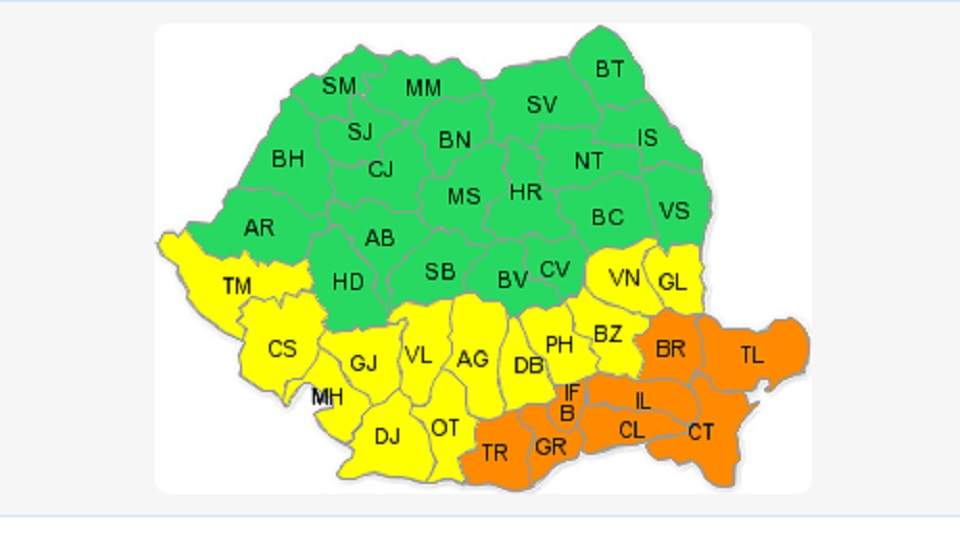 Cod PORTOCALIU de ploi în ţară! Iată judeţele afectate!