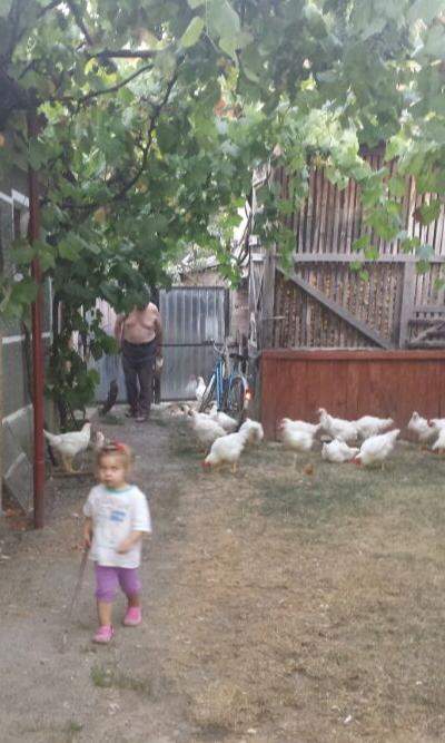 Ramona Lăzuran are o fetiţă foarte ştrengară! Aleargă găinile cu bâta în mâna!