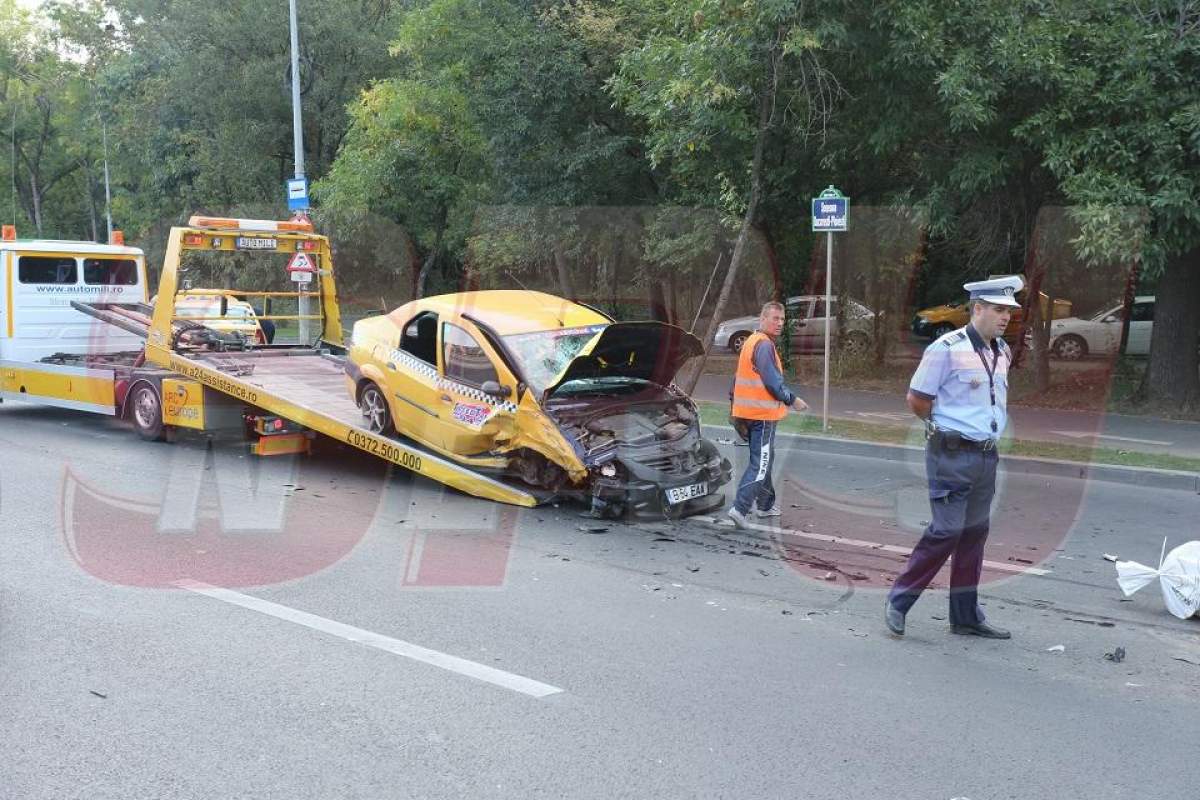 Accident grav în Capitală. Patru maşini s-au făcut praf