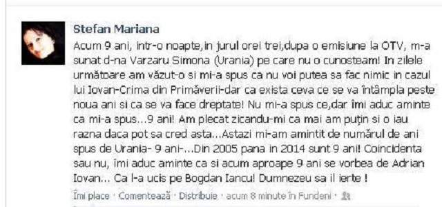 Clarvăzătoarea Urania i-a prezis moartea lui Adrian Iovan
