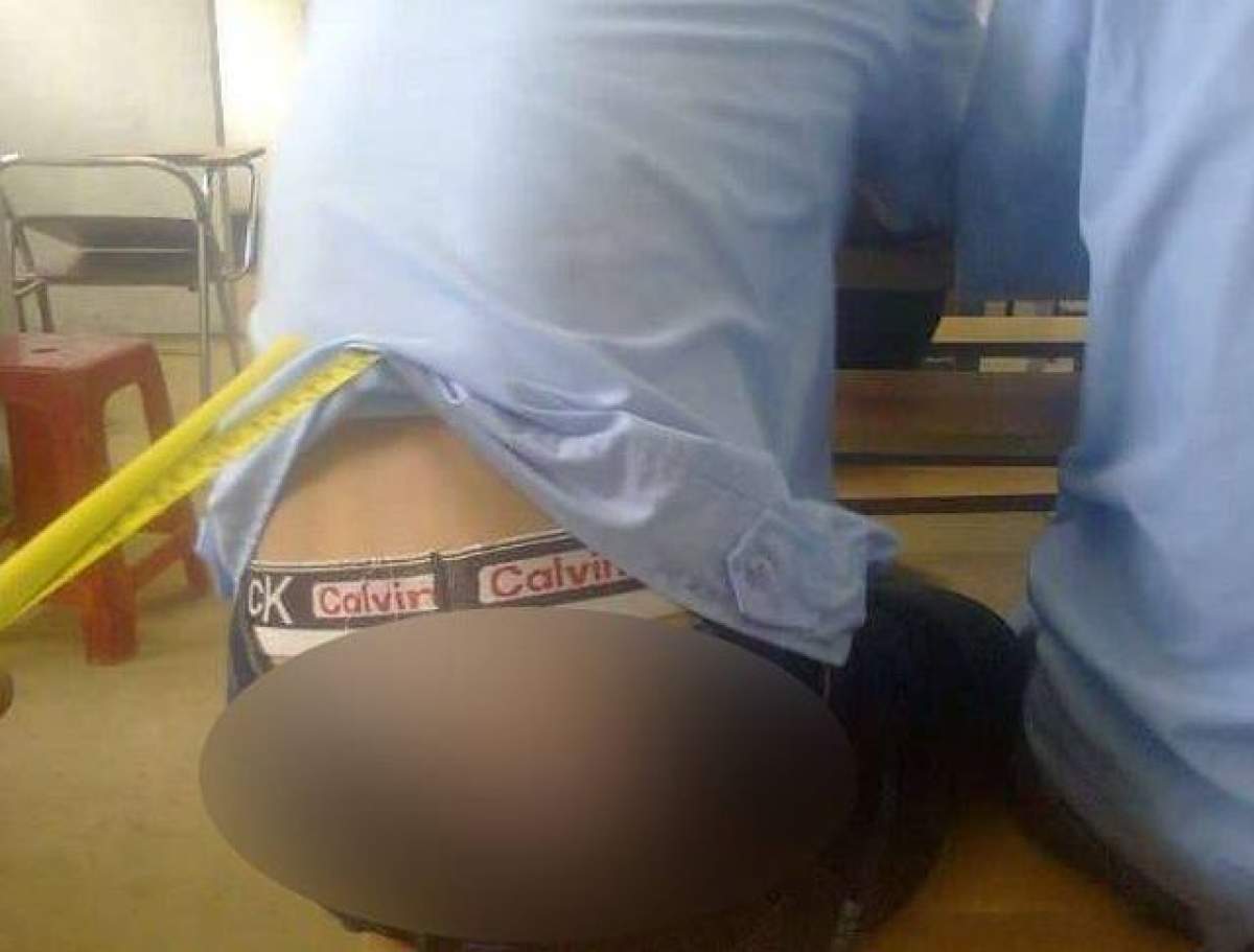 A vrut să se dea mare că are chiloţi de firmă, dar toate fetele au fugit de el după ce au văzut ce ascunde în pantaloni