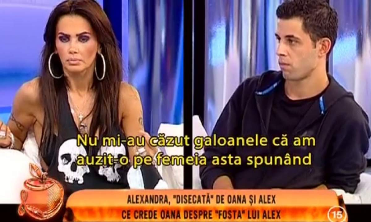 VIDEO / Ce nu s-a văzut la TV! Discuţie INCENDIARĂ între Oana Zăvoranu şi Alex, în pauzele publicitare
