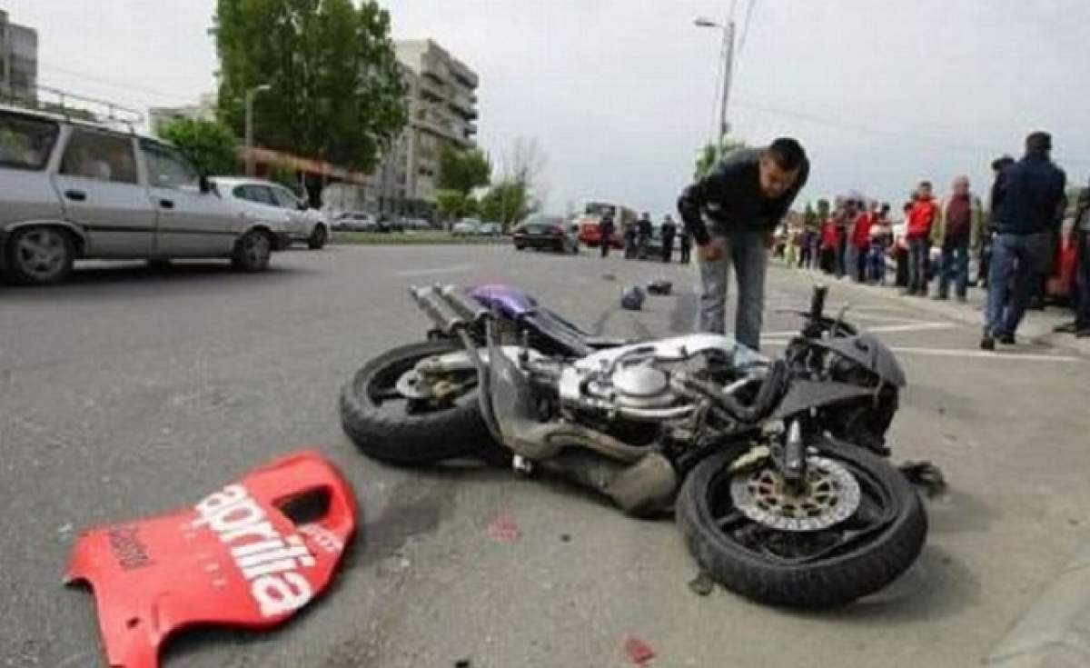 Accident grav în București! Un motociclist a fost izbit din plin de un autoturism