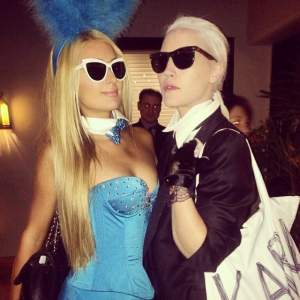 FOTO / Ce kinky! Paris Hilton, iepuraș Playboy, la petrecerea de Halloween