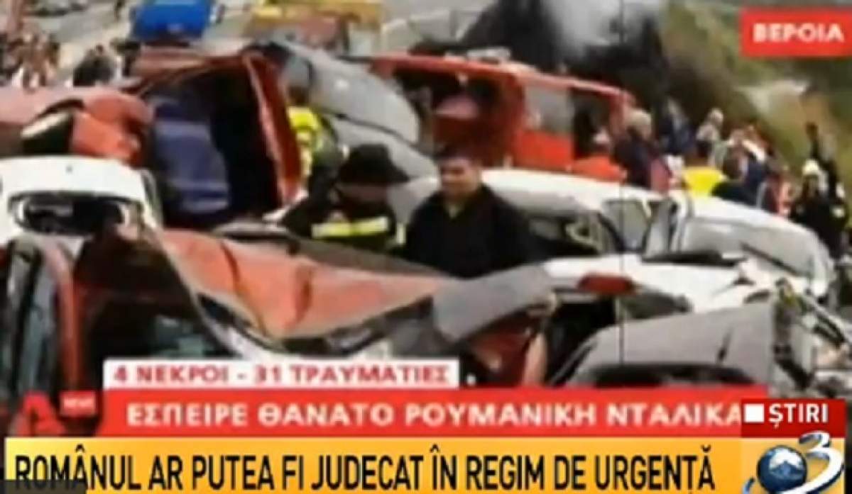 VIDEO/ Românul care a provocat accidentul din Grecia, soldat cu 5 morţi, arestat şi acuzat de ucidere din culpă